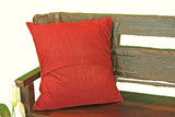 Red Art Silk Pillow Cover