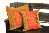 Indian pillows Cover Red Kela Sari