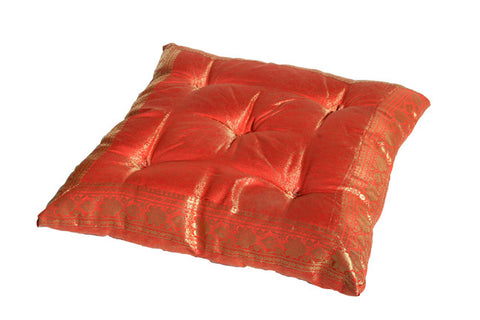 Red  raj Meditation Tufted Cushion