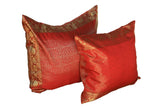 red cushions cover