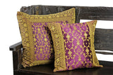 Indian pillows Cover Eggplant Kela Sari